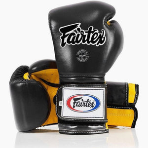 Bokshandschoenen Fairtex Mexicaanse stijl BGV9 Zwart-Geel