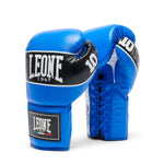 Bokshandschoenen Leone Shock Pro met veters GN057L Blauw 