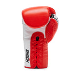 Bokshandschoenen Leone Shock Pro met veters GN057L Rood 