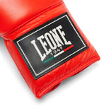Bokshandschoenen Leone Shock Pro met veters GN057L Rood 