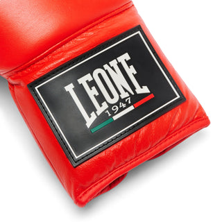 Bokshandschoenen Leone Shock Pro met veters GN057L Rood 