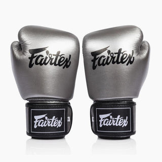 Thaibokshandschoenen Fairtex BGV1C-Plus Gun Metallic-Combat Arena