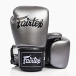 Thaibokshandschoenen Fairtex BGV1C-Plus Gun Metallic-Combat Arena