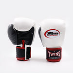 Thaibokshandschoenen Twins Special BGVL3 Zwart-wit-grijs-Combat Arena