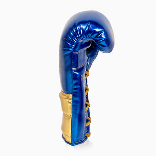 Bokshandschoenen Adidas Hybrid 500 Pro met Veters Blauw-goud 