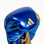 Bokshandschoenen Adidas Hybrid 500 Pro met Veters Blauw-goud 