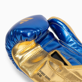 Bokshandschoenen Adidas Hybrid 500 Voor met Klittenband Blauw-goud 