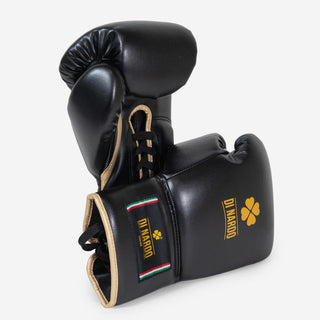 Bokshandschoenen Di Nardo Undercover met Veters Zwart-goud 