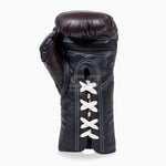 Bokshandschoenen Di Nardo met veters Bourgondië-Zwart 14 oz 