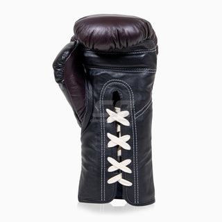 Bokshandschoenen Di Nardo met veters Bourgondië-Zwart 14 oz 