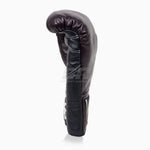 Bokshandschoenen Di Nardo met veters Bourgondië-Zwart 14 oz 