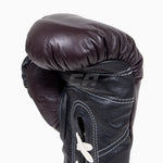 Bokshandschoenen Di Nardo met veters Bourgondië-Zwart 14 oz 