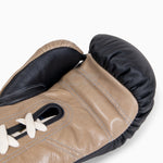 Bokshandschoenen Di Nardo met veters Zwart-Beige 12 oz 