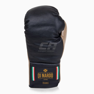 Bokshandschoenen Di Nardo met veters Zwart-Beige 12 oz 