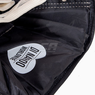 Bokshandschoenen Di Nardo met veters Zwart-Bruin 16 oz 