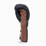 Bokshandschoenen Di Nardo met veters Zwart-Bruin 16 oz 