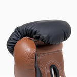 Bokshandschoenen Di Nardo met veters Zwart-Bruin 16 oz 