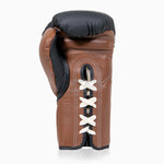 Bokshandschoenen Di Nardo met veters Zwart-Bruin 16 oz 