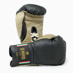 Bokshandschoenen Di Nardo met zwart-beige veters 12 oz