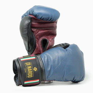 Bokshandschoenen Di Nardo met klittenband Blauw-Rood-Zwart 12 oz