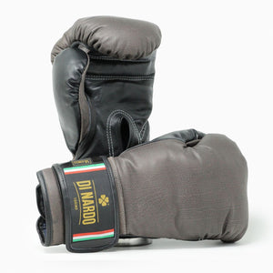 Bokshandschoenen Di Nardo met klittenband Bruin-Zwart 14 oz