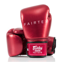 Thaibokshandschoenen Fairtex Metallic BGV22 Rood 