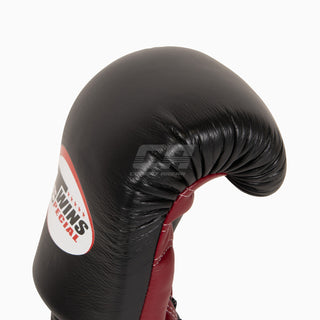 Thaibokshandschoenen Twins Special BGVL3 Bourgondisch-zwart