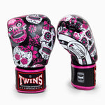 Thaibokshandschoenen Twins Special FBGVL 3 Skull Roze 