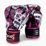 Thaibokshandschoenen Twins Special FBGVL 3 Skull Roze 
