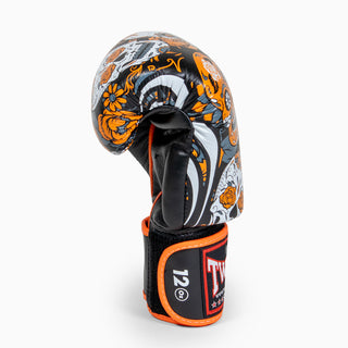 Thaibokshandschoenen Twins Special FBGVL 4 Skull Oranje 