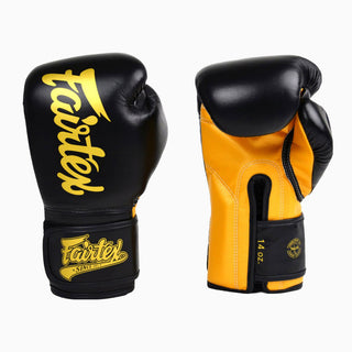 Thaibokshandschoenen Fairtex Super Sparring BGV18 Zwart-goud 