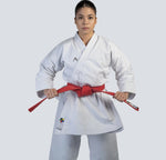 Karatepak Arawaza Kata Deluxe Evo WKF wit borduursel-Combat Arena