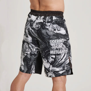 MMA broekje Leone IUTER Barbed Wire AB04IU Zwart-Combat Arena