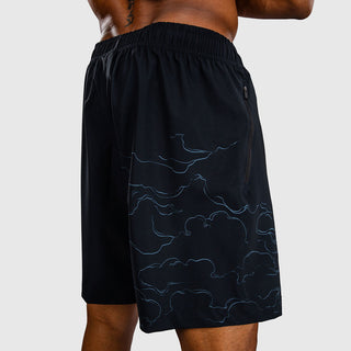 Korte broek training Venum Thunder Dragon Zwart-Combat Arena