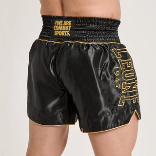 Korte broek kick-thai Leone DNA Premium AB969 Zwart-Combat Arena