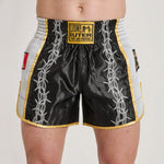 Pantaloncini kick-thai Leone IUTER Barbed Wire AB05IU Nero-Combat Arena