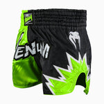 Korte broek kick-thai Venum Inferno 2.0 Groen-zwart-Combat Arena