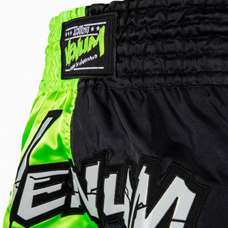 Korte broek kick-thai Venum Inferno 2.0 Groen-zwart-Combat Arena