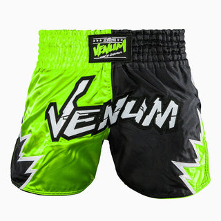 Korte broek kick-thai Venum Inferno 2.0 Groen-zwart-Combat Arena