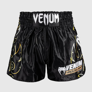 Pantaloncini kick-thai Venum VTC Flames Nero-oro-Combat Arena