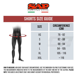 Korte broek kick-thais SAP WAKO Combatwedstrijd Zwart 