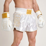 Korte broek kick-thai Leone DNA Premium AB969 Wit 