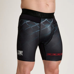 Compressiebroek Leone MMA Cage AB972 Donkergrijs-Combat Arena