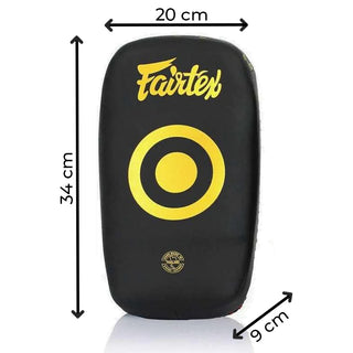 Thai Pad Fairtex Microvezel Gebogen Klein KPLC6 Zwart-goud 