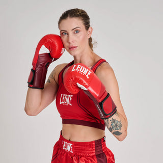 Dames Borstbeschermers Leone WAKO AB993 Rood-Combat Arena