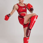 Dames Borstbeschermers Leone WAKO AB993 Rood-Combat Arena