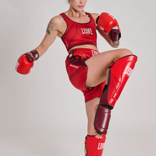 Dames Borstbeschermers Leone WAKO AB993 Rood-Combat Arena
