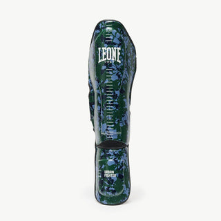 Scheenbeschermers Leone Urban Fighter PT118 blauw-groene camouflage-Combat Arena