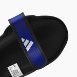 Scheenbeschermers met voetbescherming Adidas Pro Kickboksen WAKO Blauw-wit 