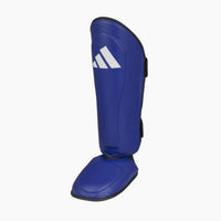 Scheenbeschermers met voetbescherming Adidas Pro Kickboksen WAKO Blauw-wit 